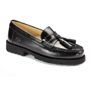 2634 - Black Polished Leather Hard Loafer for Girl/Boy by London Kids