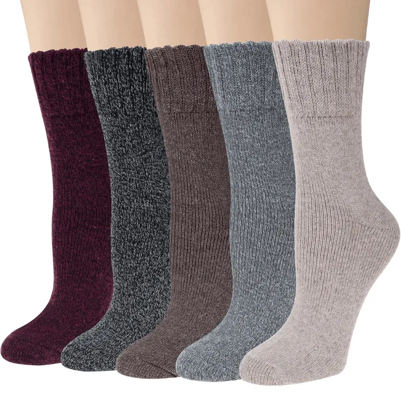 5 Pairs Casual Wool Blend Socks – Warmth and Comfort for Everyday