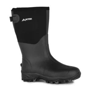 Acton 14" Sportsman Insulated Rubber & Neoprene Rain Boots - Waterproof, Antimicrobial, Breathable, Durable, with EVA Insole & Adjustable Strap