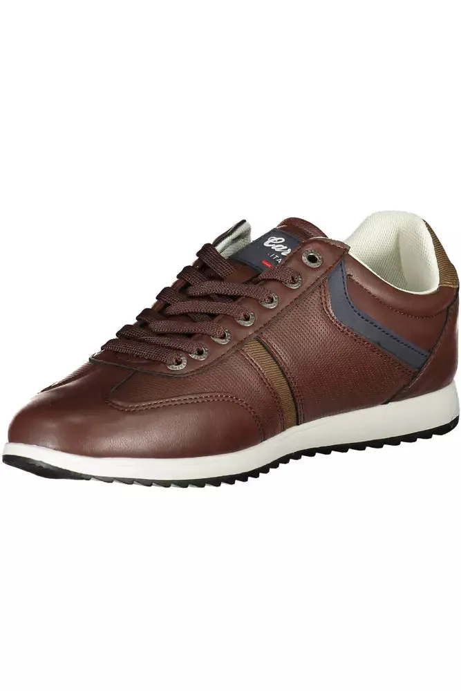 Carrera Sleek Brown Sneakers with Contrasting Accents