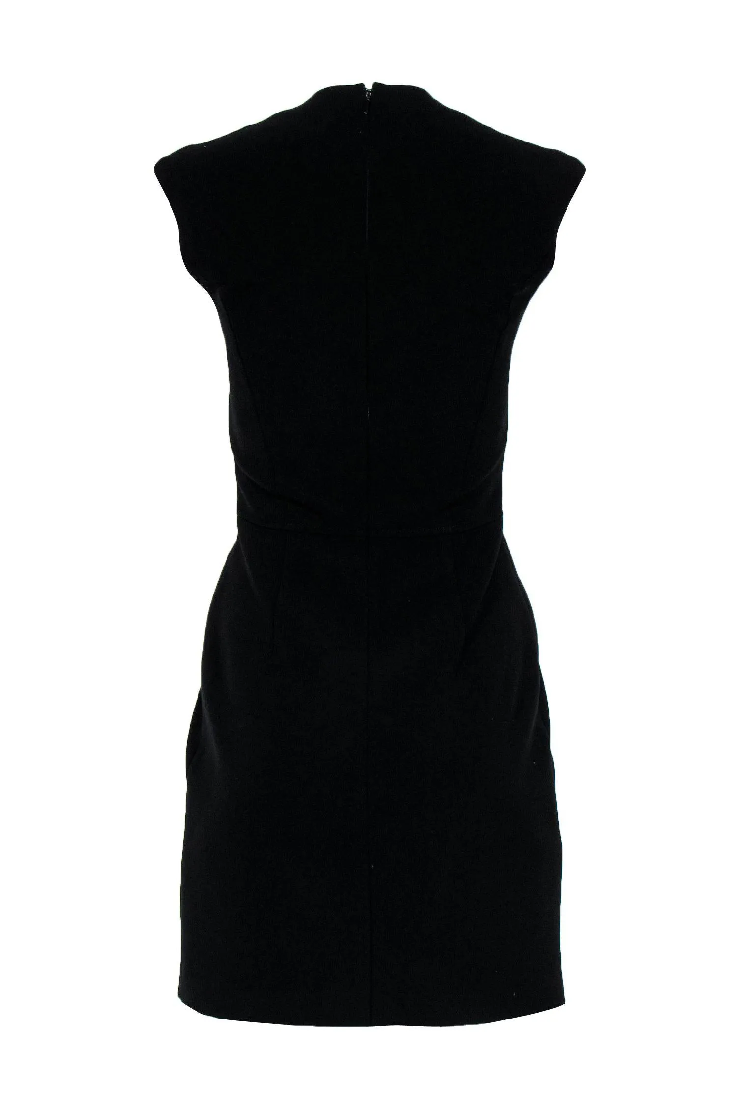 Carven - Black Sheath Dress w/ Silver Button Detailing Sz 4