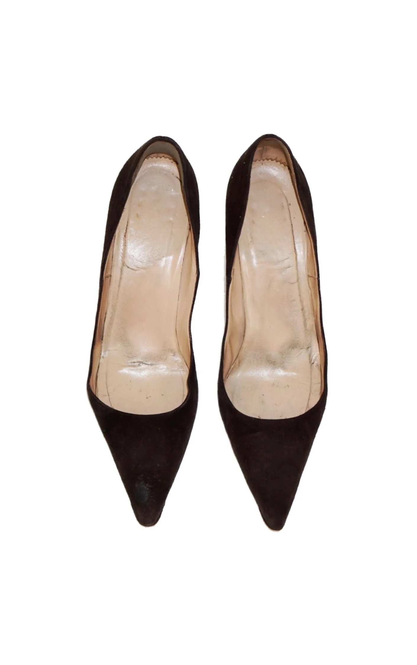 CHRISTIAN LOUBOUTIN Brown Suede Pumps