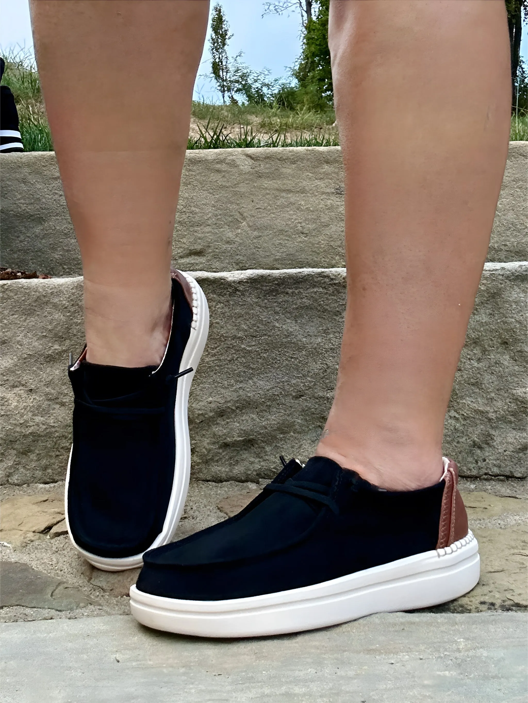 Corkys Black Vegan Suede Kayak 2