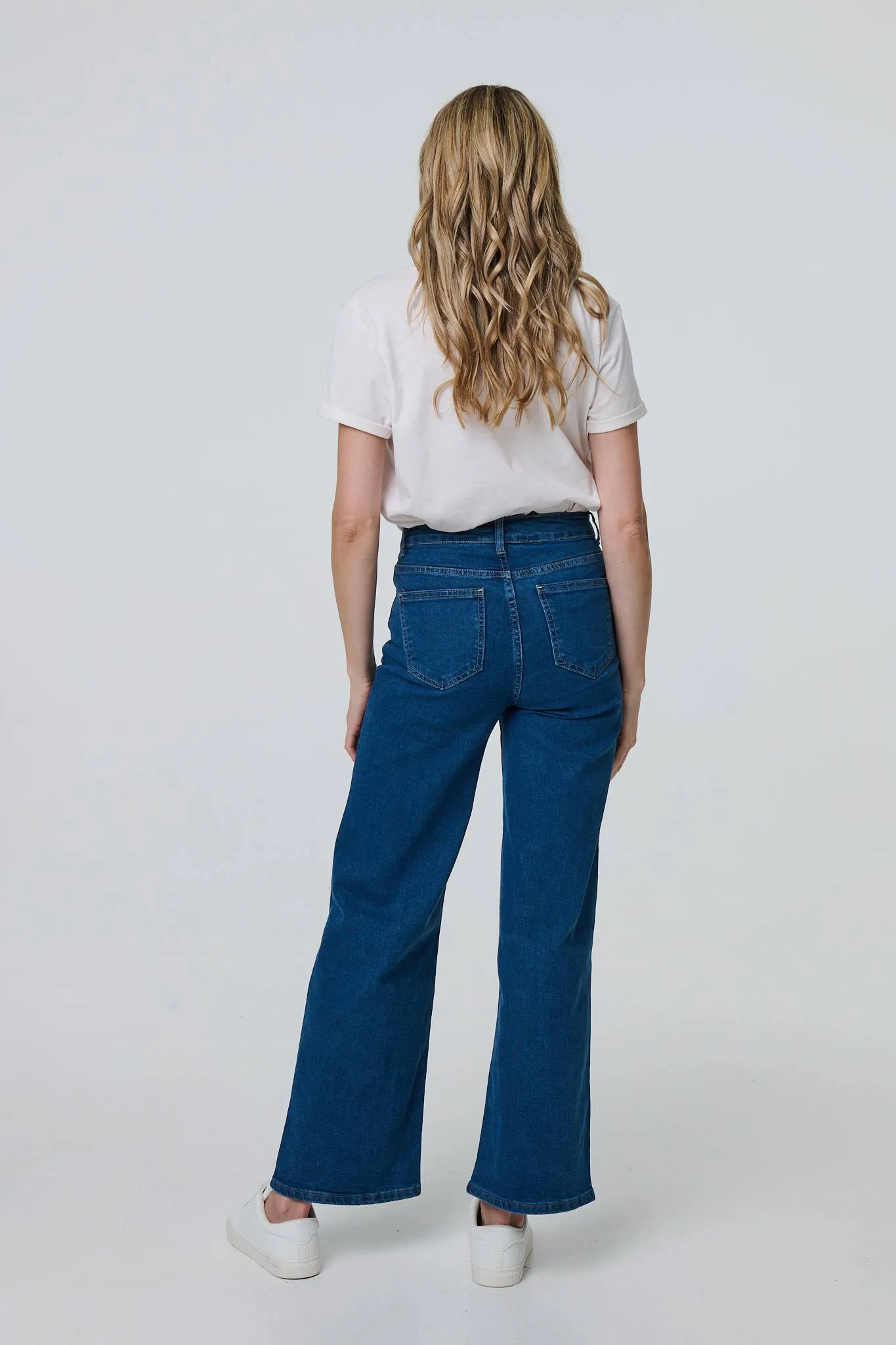 Denim High Waist Wide Leg Jeans