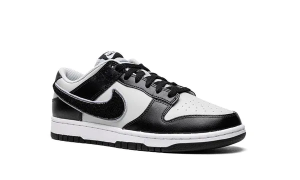 Dunk Low Chenille Swoosh Black Grey Sale