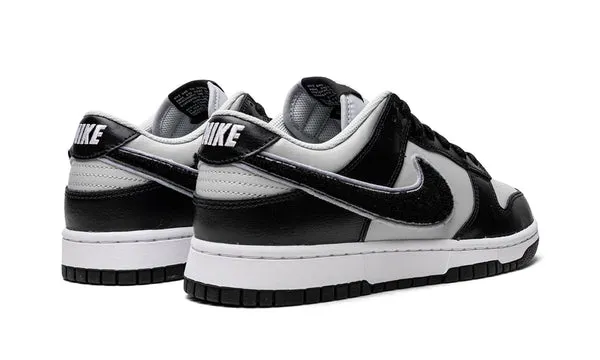 Dunk Low Chenille Swoosh Black Grey Sale