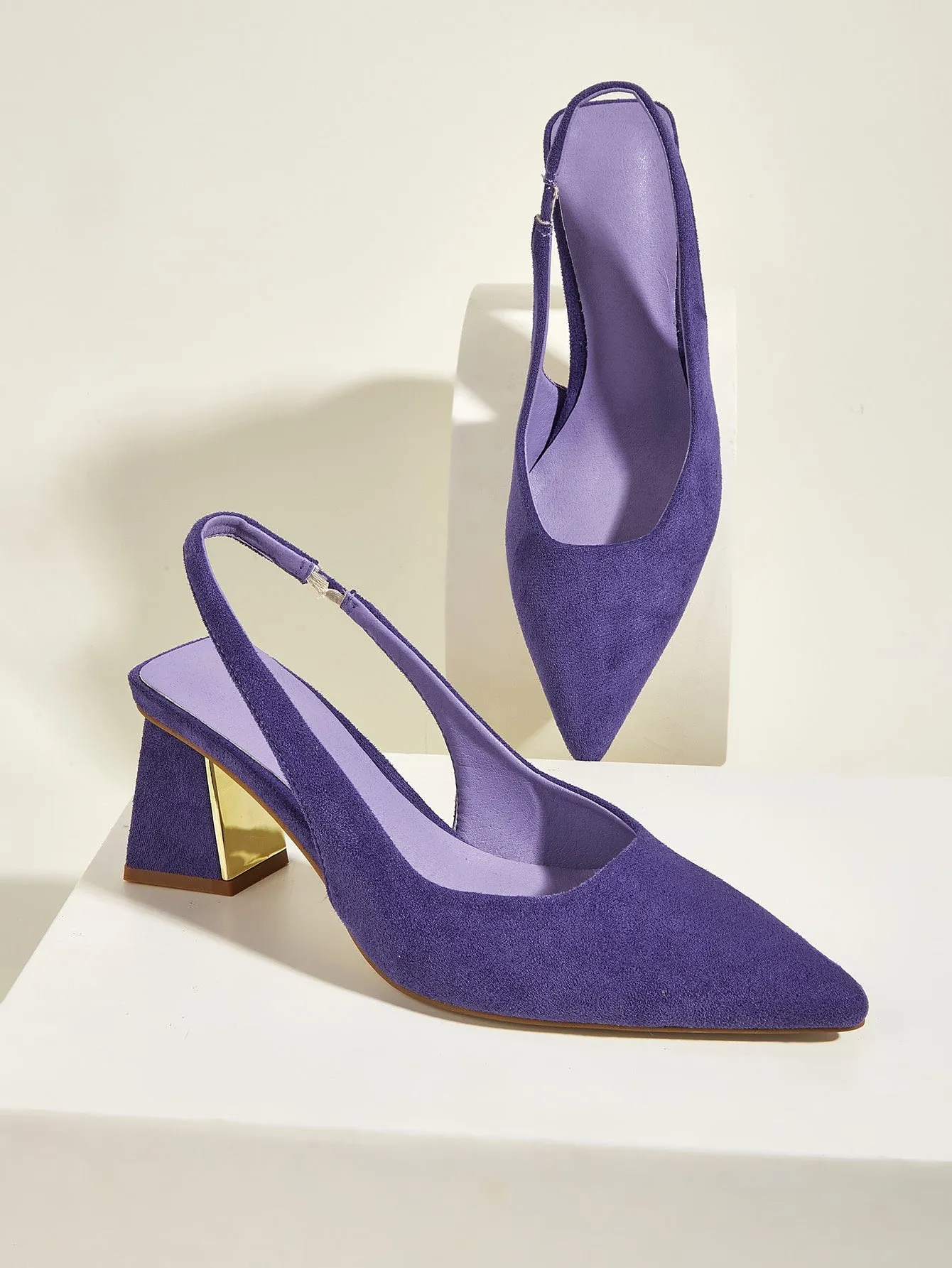 Elegant Slingback Pumps Women Sculptural Heeled Pumps