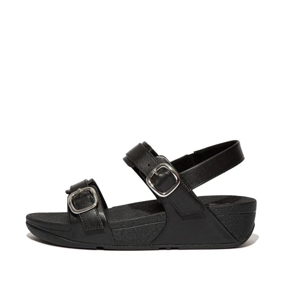 FitFlop Lulu Adjustable Leather Back-Strap Sandals Black