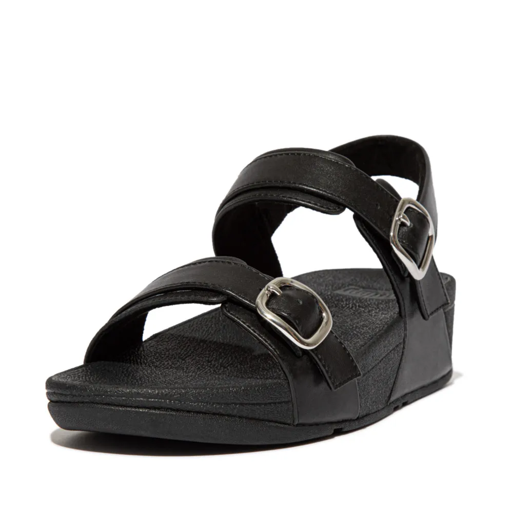 FitFlop Lulu Adjustable Leather Back-Strap Sandals Black