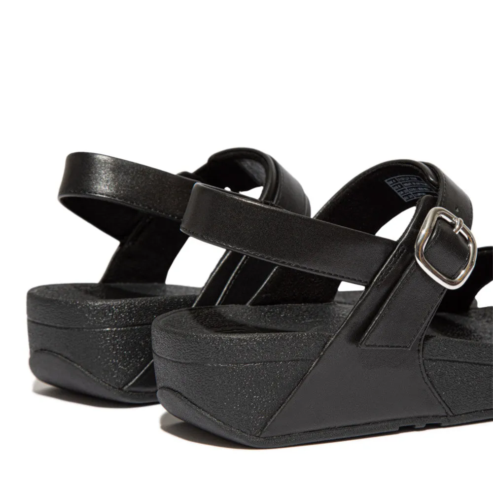 FitFlop Lulu Adjustable Leather Back-Strap Sandals Black