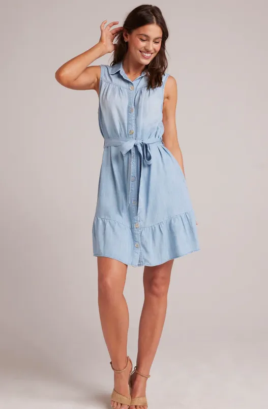 Gathered Ruffle Shirt Dress