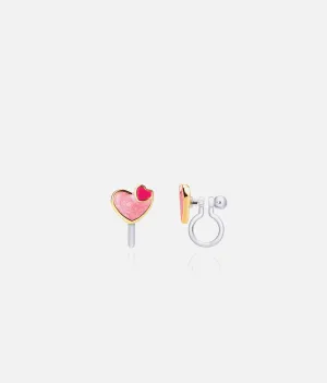 Girls Clip On Earrings, Heart 2 Heart - Cutie