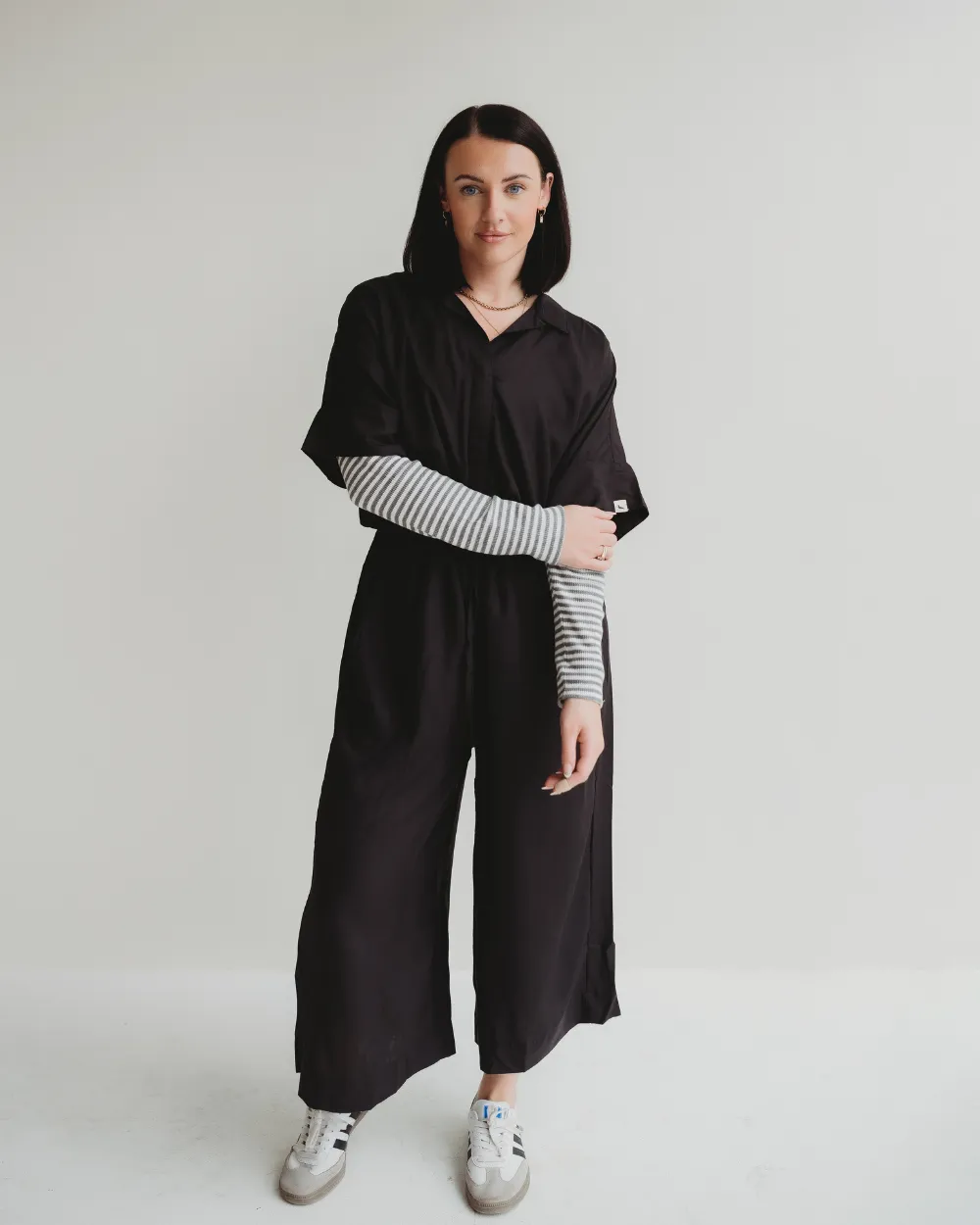 Iris Black Jumpsuit