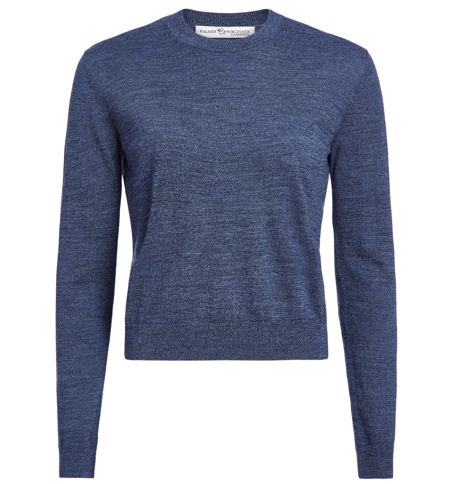 Jane Merino Pullover- Marled Blue