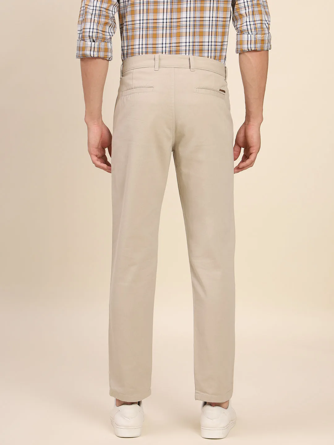 Men's Beige Chino Smart Casual Look For Season Essential