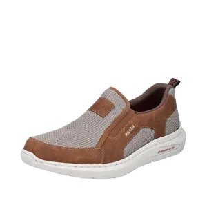 Mens Rieker Montenegro Slip On in Mandel/Stone