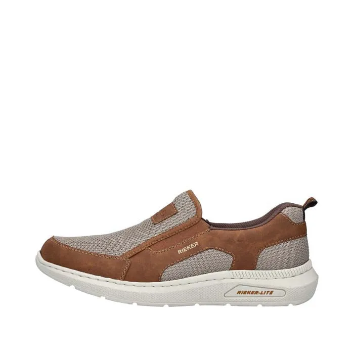 Mens Rieker Montenegro Slip On in Mandel/Stone