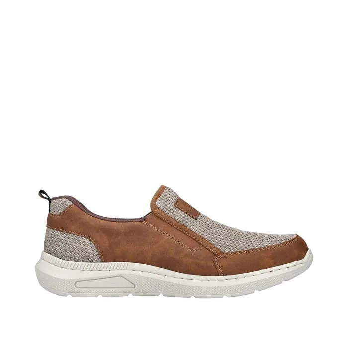 Mens Rieker Montenegro Slip On in Mandel/Stone