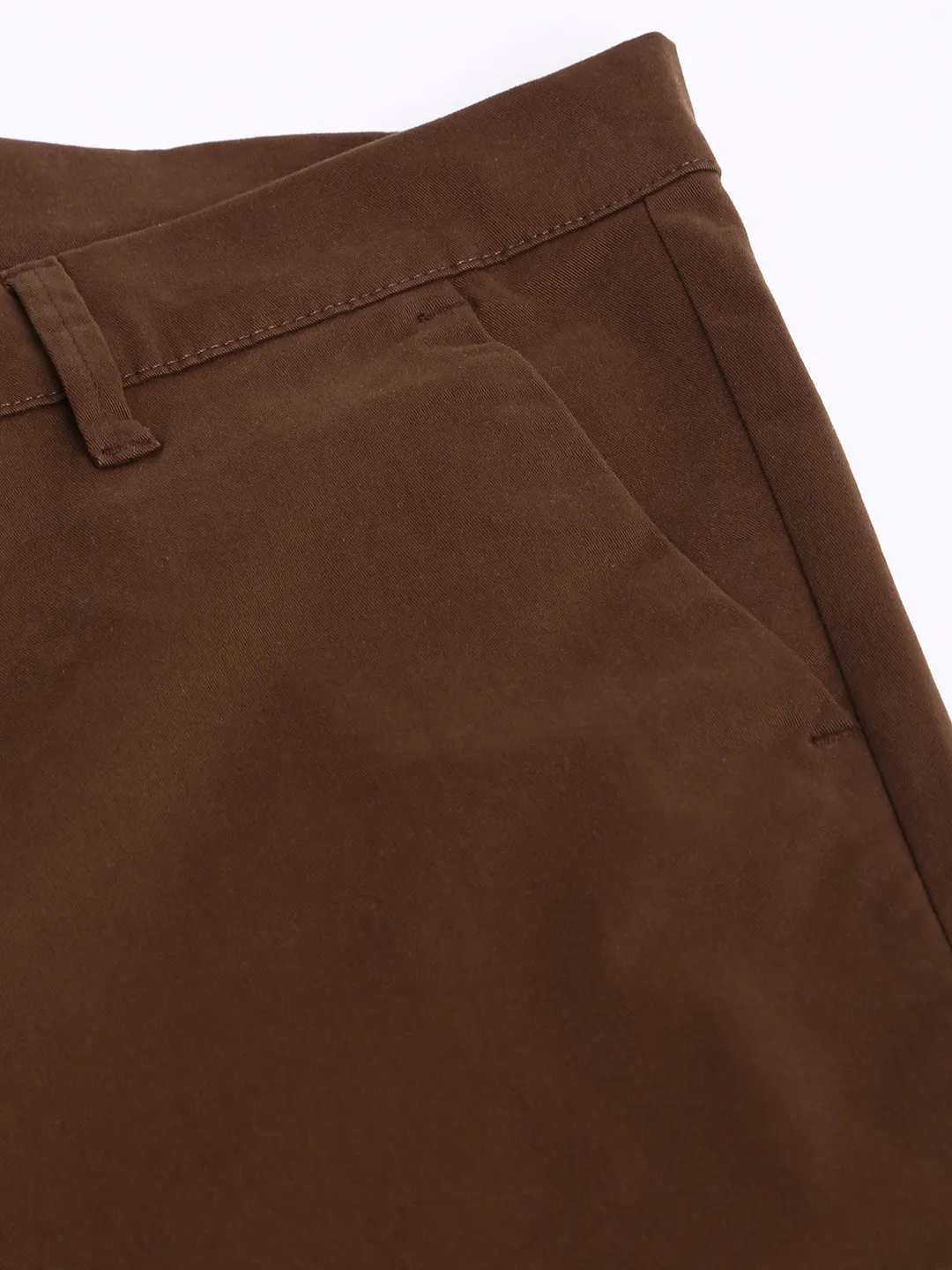 Men's Tapered Fit Cotton Chinos (Brown)