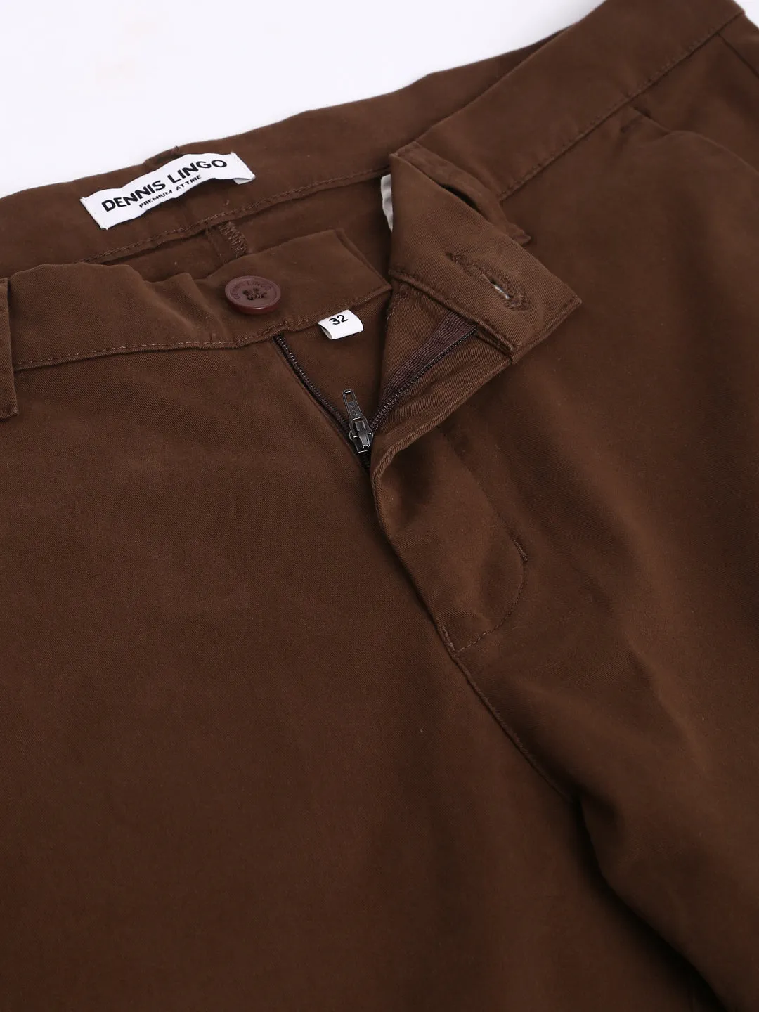 Men's Tapered Fit Cotton Chinos (Brown)