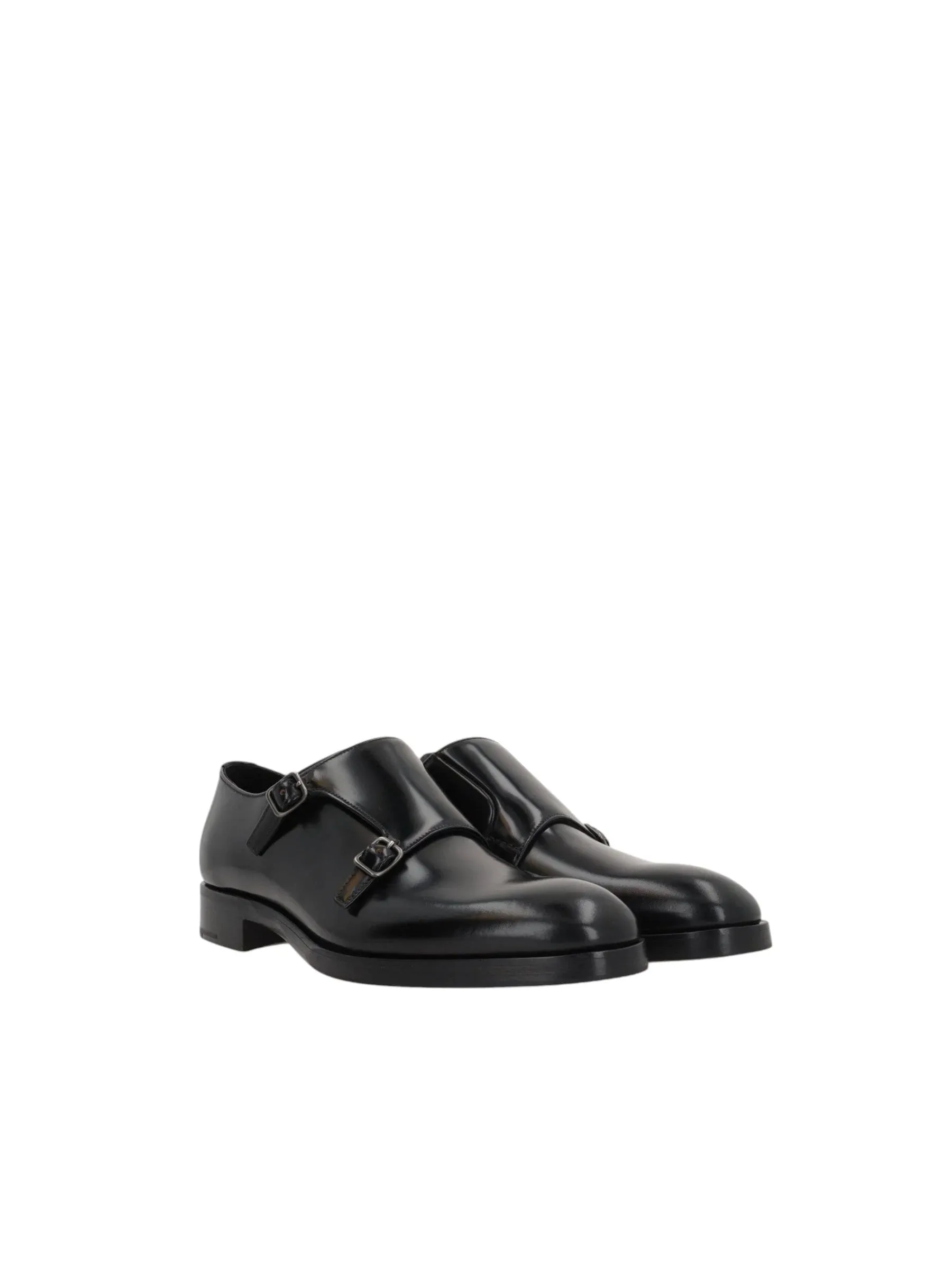 Monk-Strap Polished Leather Shoes