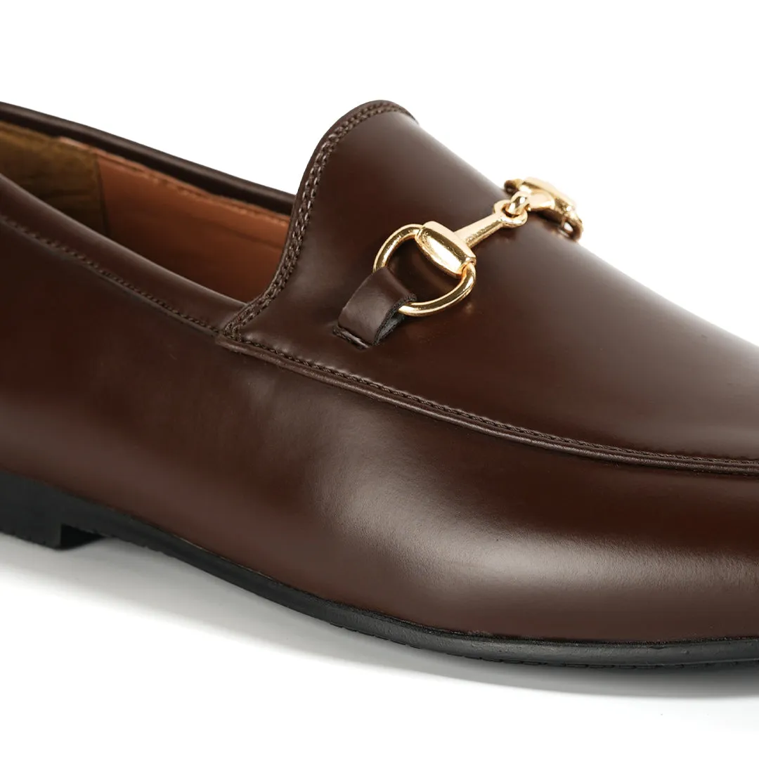 Monkstory Horsebit Flexi Business Slip-Ons - Brown