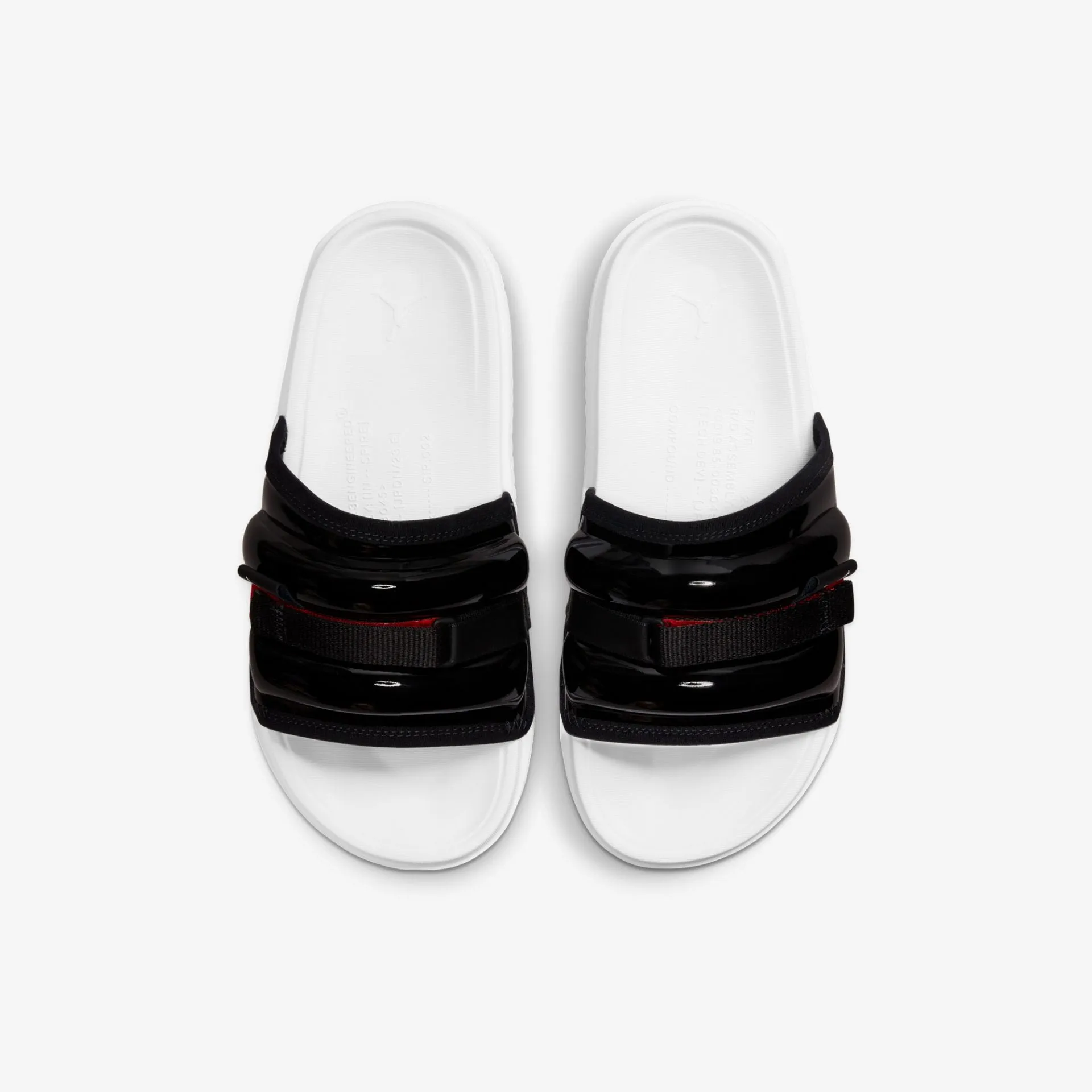 Nike | JORDAN SUPER PLAY SLIDES  { BLACK / WHITE