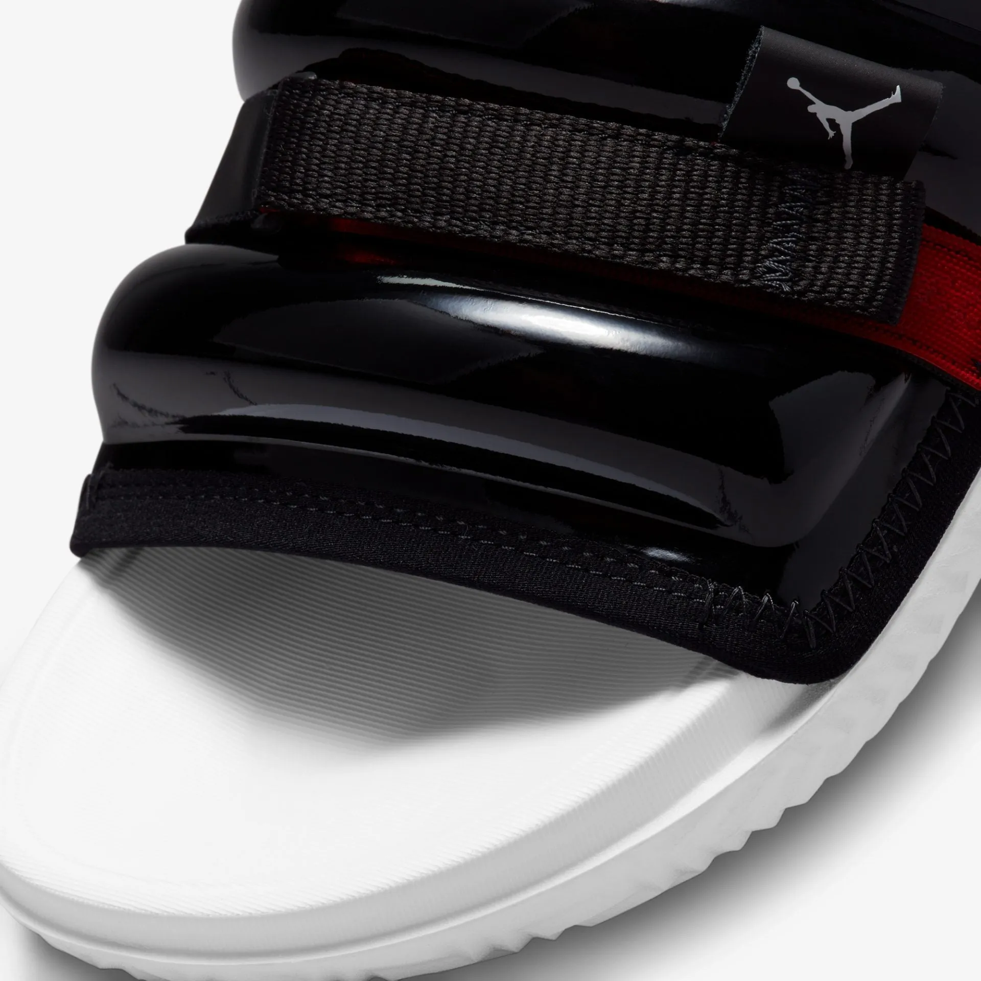 Nike | JORDAN SUPER PLAY SLIDES  { BLACK / WHITE