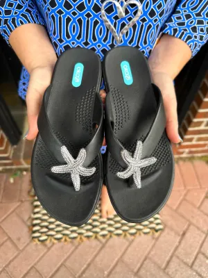 OkaB Black Starfish Sandals