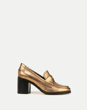 Penny Leather Loafer Heel