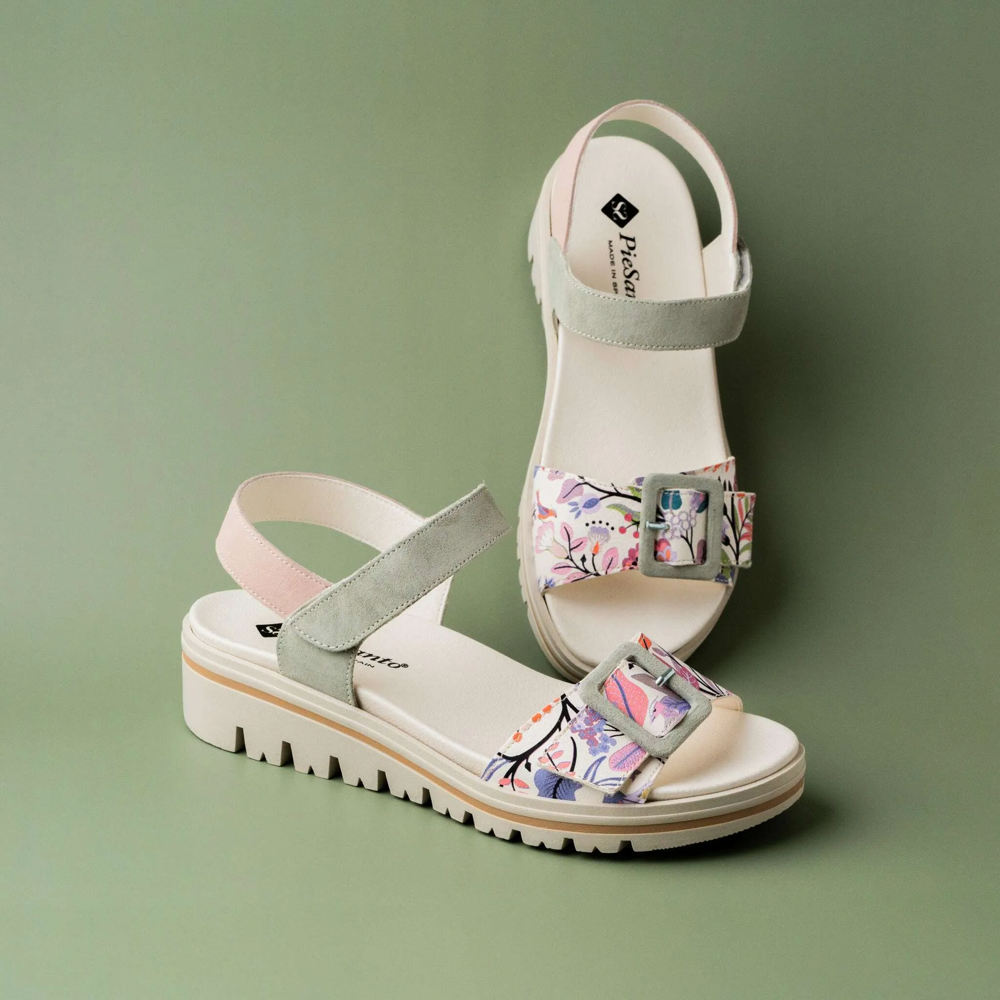 Pie Santo - Ram Sandal (240023) - White Floral