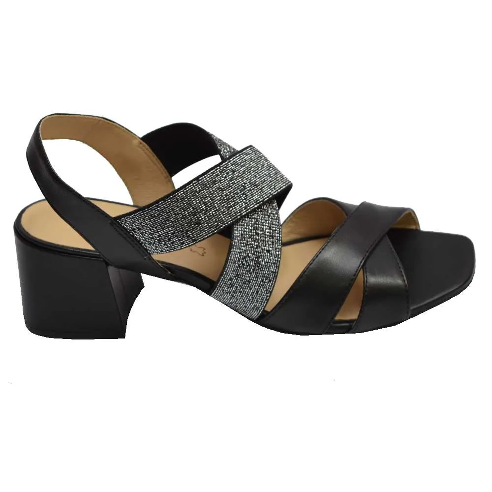 Pisa Elastic Dress Sandal Black