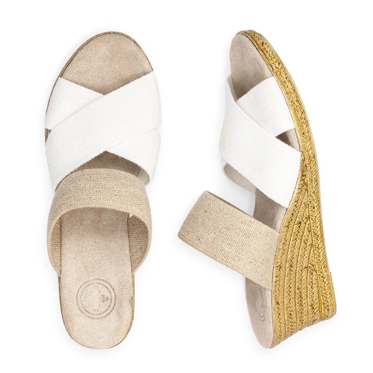 Rita - Two Tone Wedge Sandals