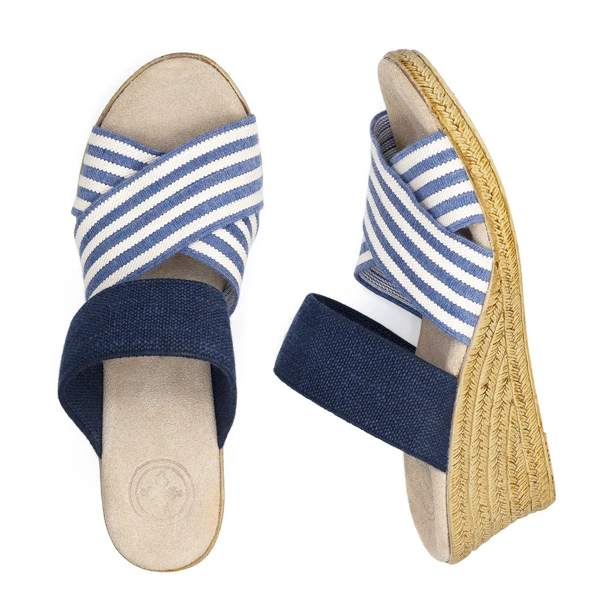 Rita - Two Tone Wedge Sandals