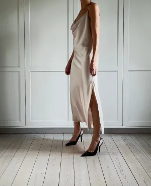 SLIP DRESS - BEIGE