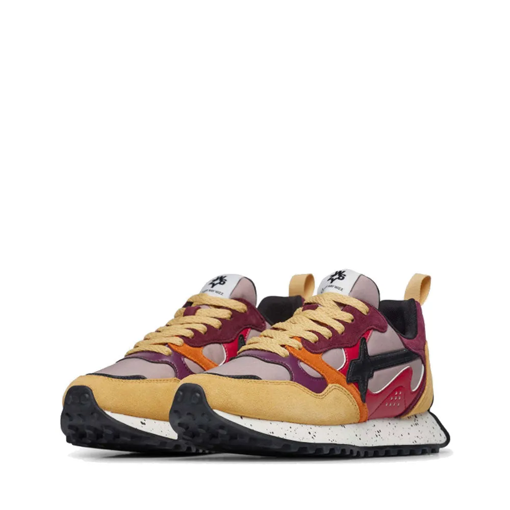 Sneakers Donna W6YZ Loop-W. in Tessuto Tecnico Suede e Pelle colore Fire Cipria Burgundy