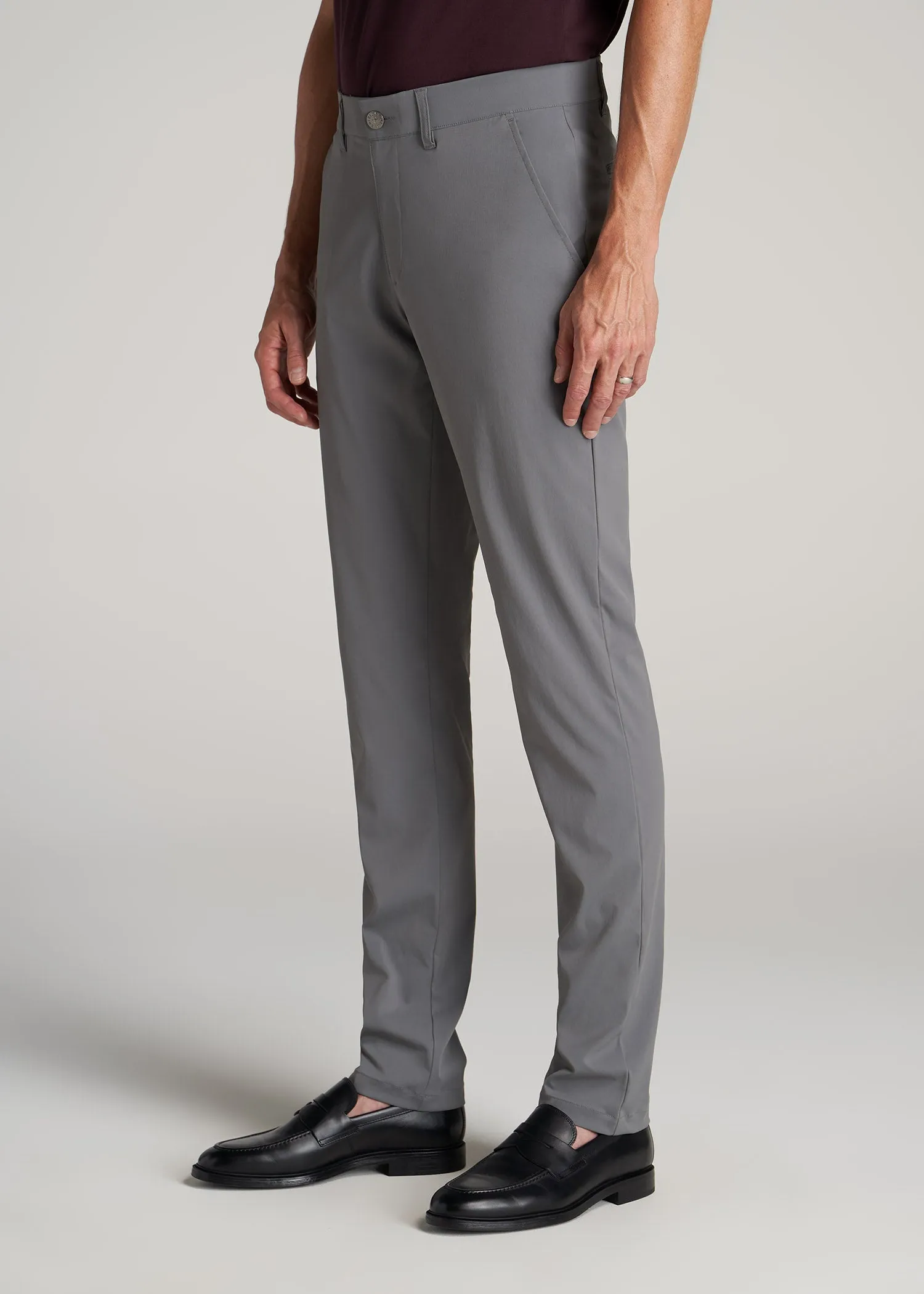 TAPERED FIT Traveler Chino Pants for Tall Men in Charcoal