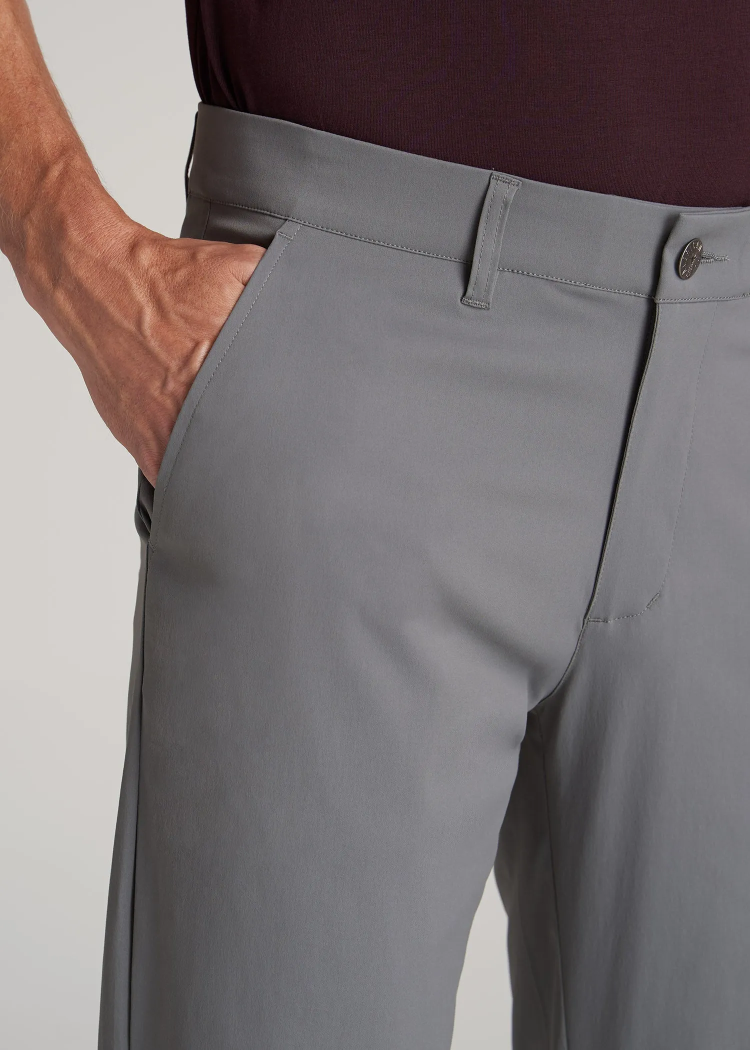 TAPERED FIT Traveler Chino Pants for Tall Men in Charcoal