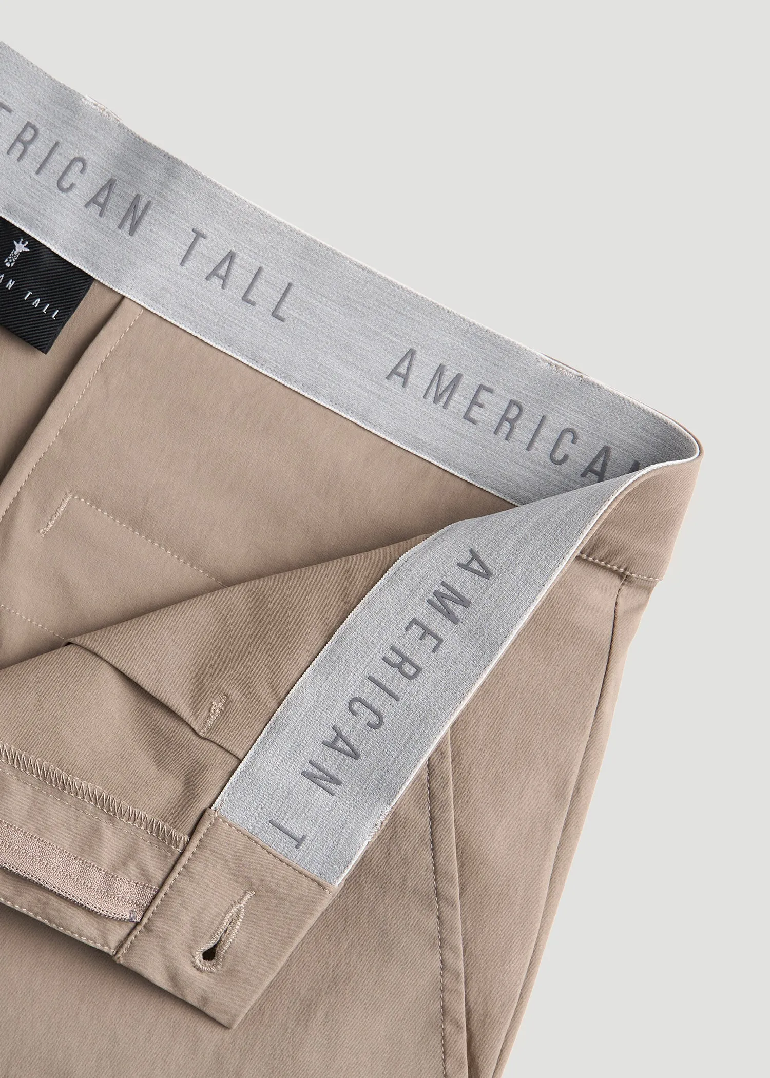 TAPERED FIT Traveler Chino Pants for Tall Men in Dark Sand