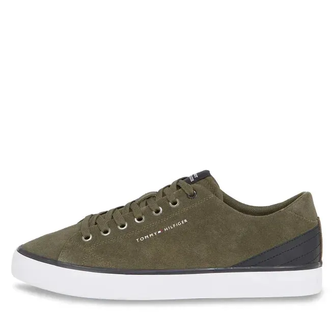 Tommy Hilfiger Th Hi Vulc Core Low Suede Sneakers Men FM0FM04817-OLV