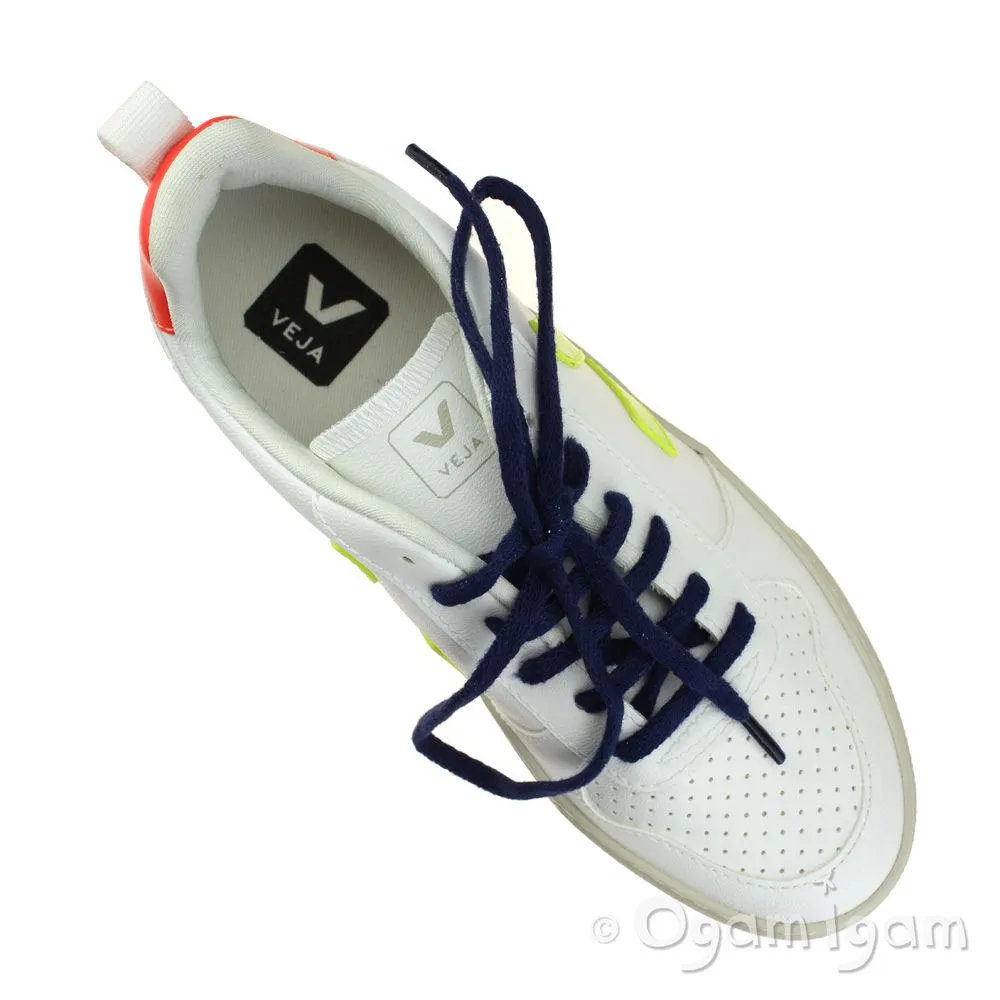 Veja V-10 Lace Boys Girls White Fluo Orange Trainer