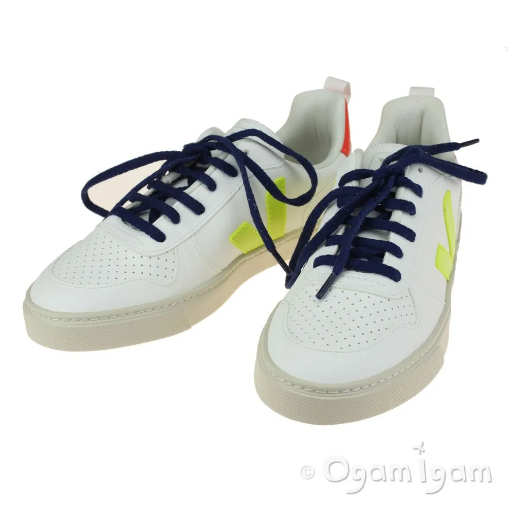 Veja V-10 Lace Boys Girls White Fluo Orange Trainer