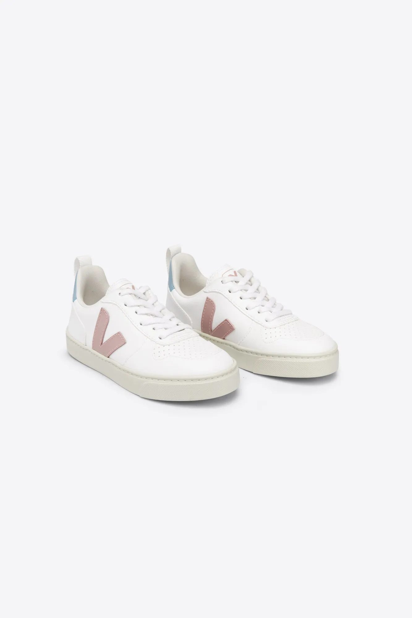 Veja V-10 Lace Girls White Babe Steel Trainer