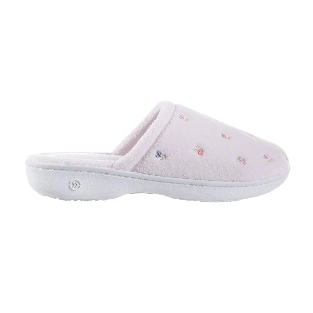 Women’s Isotoner Embroidered Floral Terry Clog Slippers