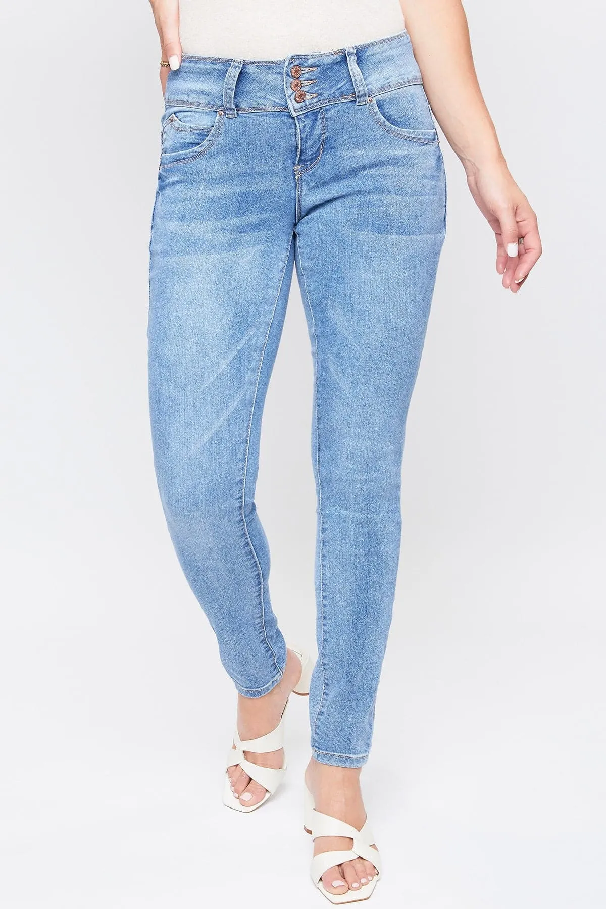 Women's WannaBettaButt 3 Button Skinny Ankle Jeans