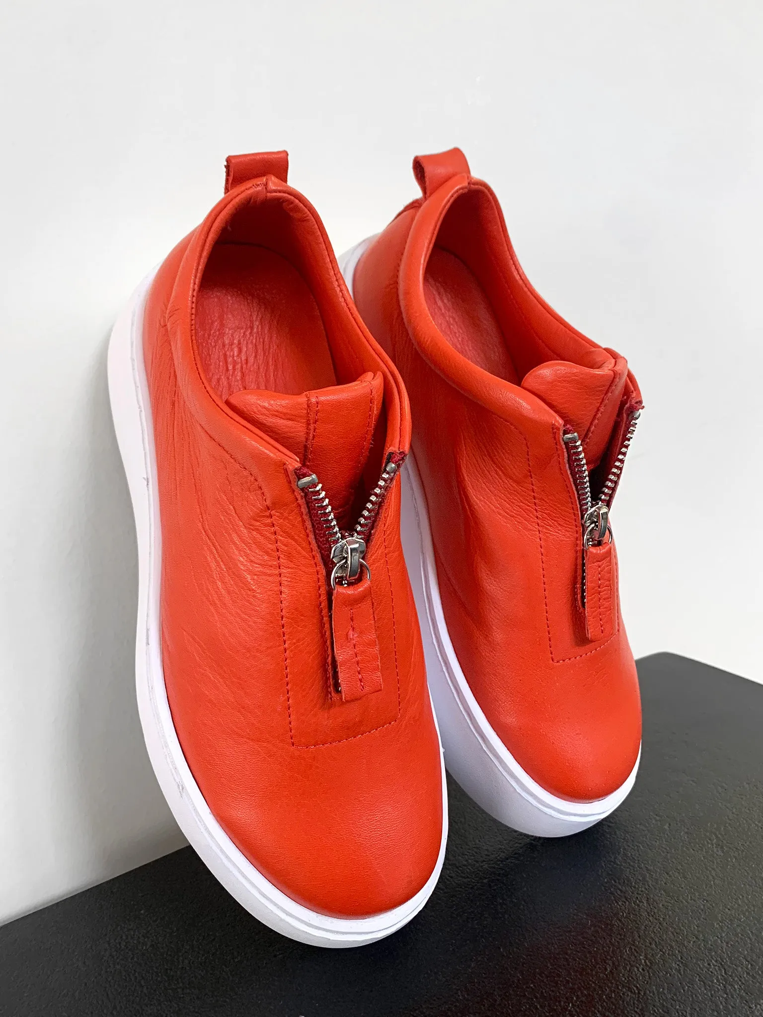 Zip Front Sneakers - 2 Colours