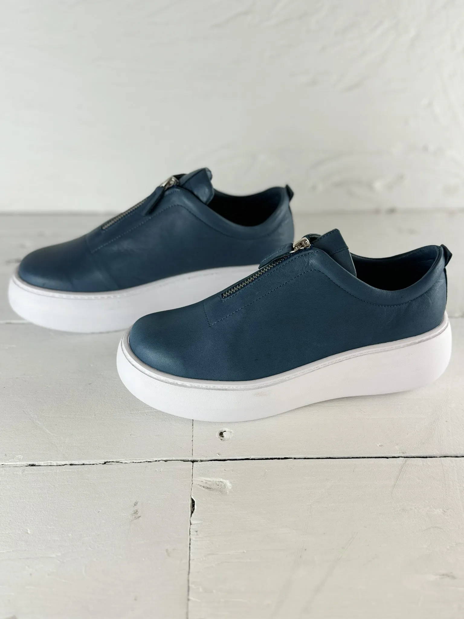 Zip Front Sneakers - 2 Colours