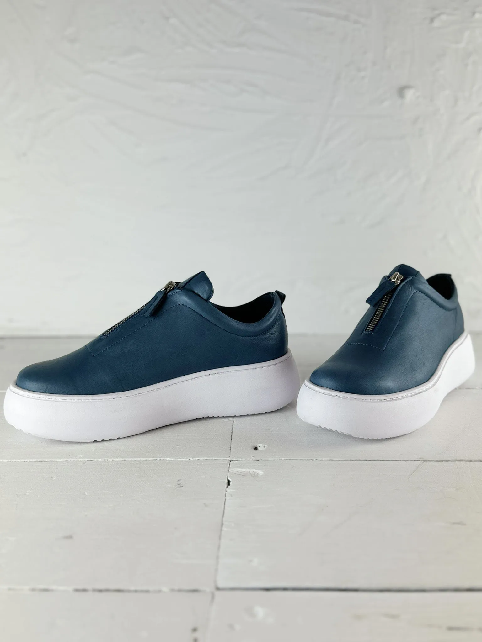 Zip Front Sneakers - 2 Colours